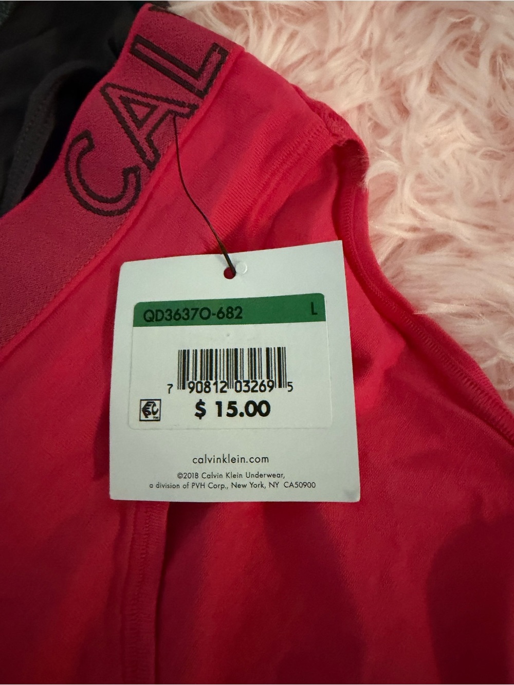 Calvin Klein Girls' Cotton Briefs - Hot Pink & Teal Blue - Picture 3 of 4